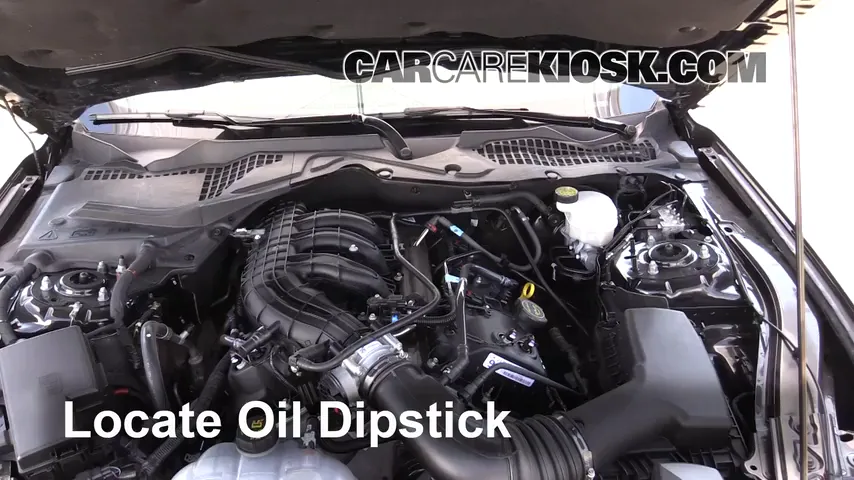 2016 Ford Mustang V6 3.7L V6 Coupe Oil Check Oil Level